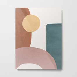 Abstract Earth 1.1 - Painted Shapes Metal Print | Modernart, Geometric, Green, Contemporary, Midcenturymodern, Shapes, Abstract, Painting, Sun, Colors 