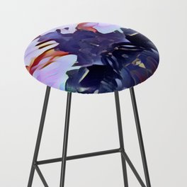 Lilac Alignment Abstract Design Bar Stool