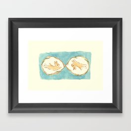 Rabbits and figure of eight  Framed Art Print