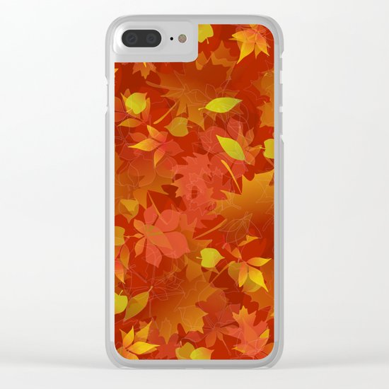 Autumn Leaves Carpet Clear iPhone Case