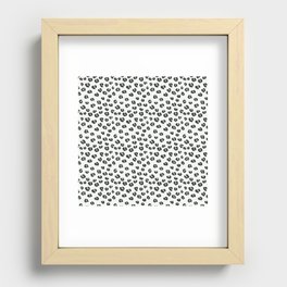 Black And White Leopard Spots Recessed Framed Print