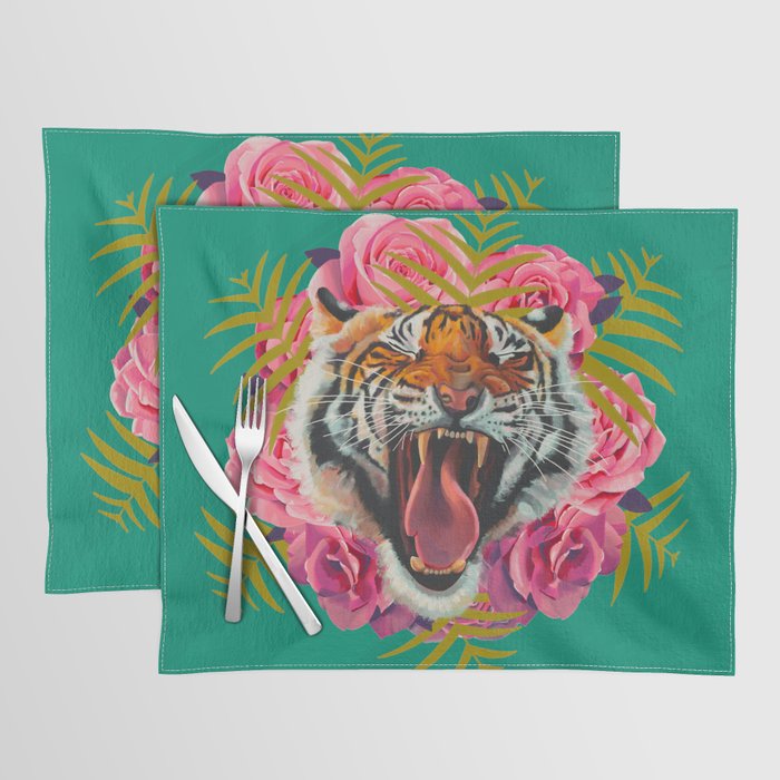 Tiger in the Rose Placemat