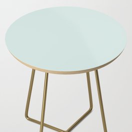 Light Aqua Green Gray Solid Color Pantone Hushed Green 12-5508 TCX Shades of Blue-green Hues Side Table