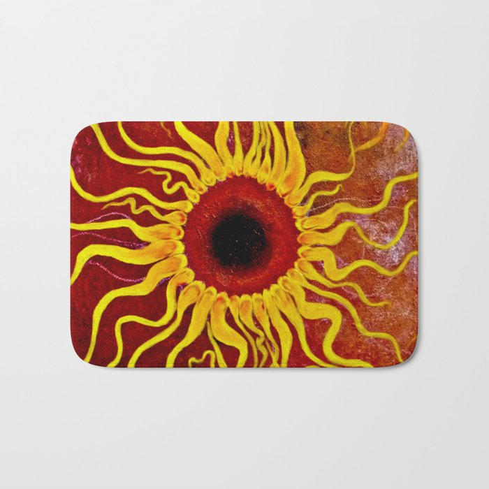 Psychedelic Susan 001, Sunflowers Bath Mat