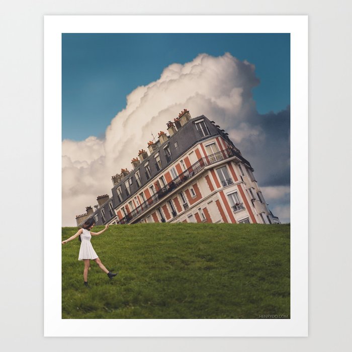 Tilted house of Paris Art Print by Henry Do Creative Aerial Photography | Society6