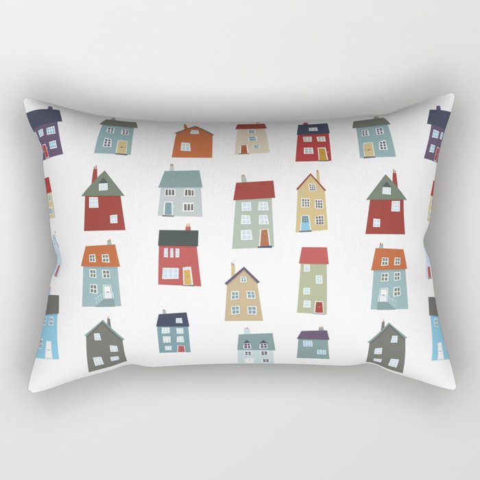 Little Houses Rectangular Pillow