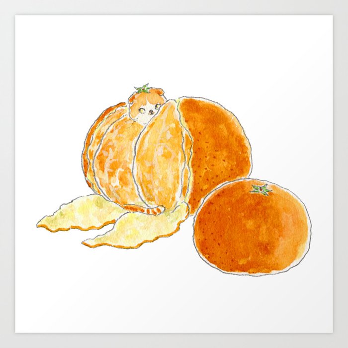 Orange Nyanco Art Print