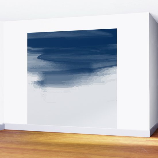 Blue Abstract Brush Strokes Pattern Wall Mural By Grebenyuk Society6