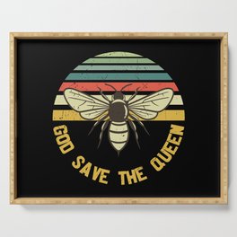 God Save The Queen Bee Vintage Serving Tray