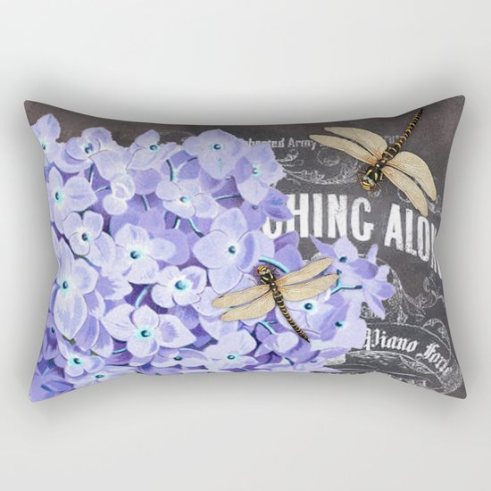 Vintage Flowers #4 Rectangular Pillow