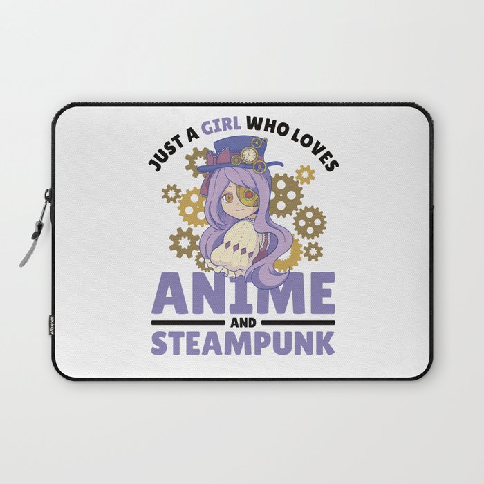 Just A Girl Who Loves Anime And Steampunk Laptop Sleeve
