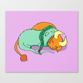 Dinku and Furret Canvas Print