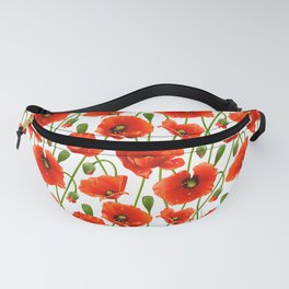 Beautiful Red Poppy Flowers Fanny Pack