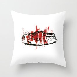Canine Jaw Throw Pillow