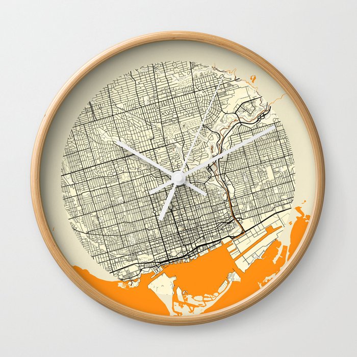 Toronto Map Moon Wall Clock