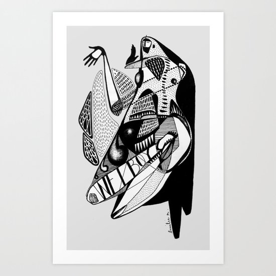 Wet boy - Emilie Record Art Print