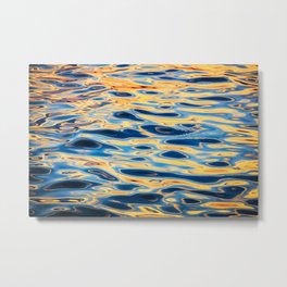 Sunset Water Abstract Metal Print