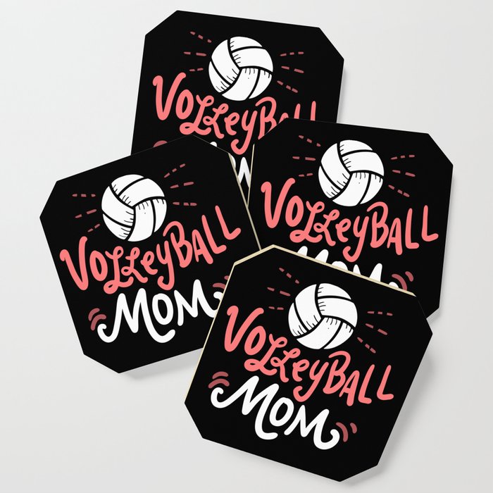 Volleyball Text Coaster