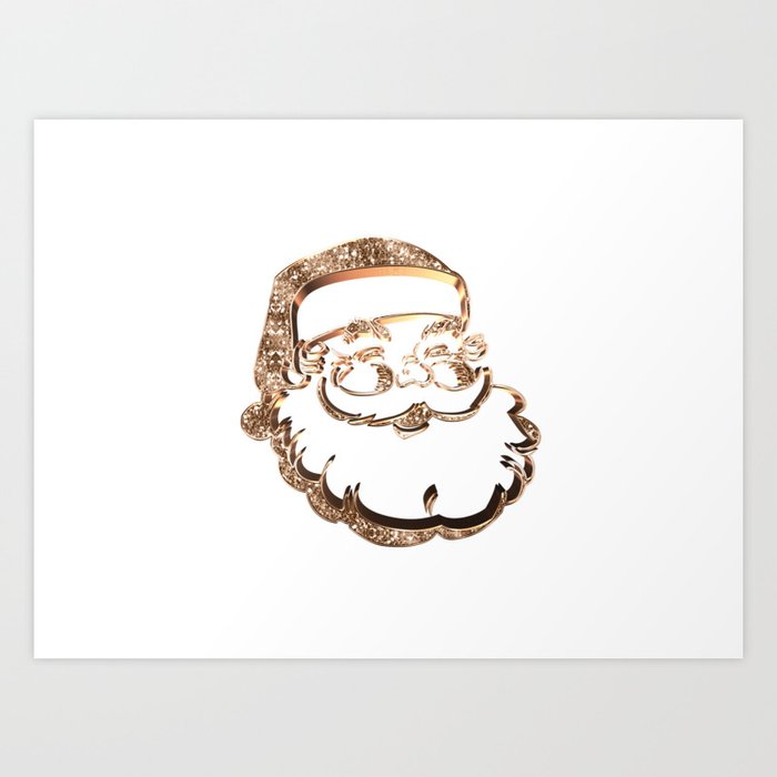 Santa Claus Funny Cute Father Christmas Elegant Faux Gold Art Print By Yoursparklingshop Society6 'dear santa, i like your beard': santa claus funny cute father christmas elegant faux gold art print by yoursparklingshop
