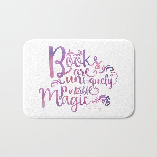 Books are Uniquely Portable Magic Bath Mat