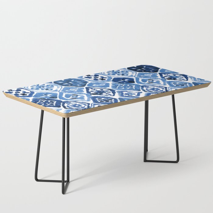 Arabesque Tile Art Coffee Table By Hamptonstyledesign Society6 Arabesque Tile Art Coffee Table