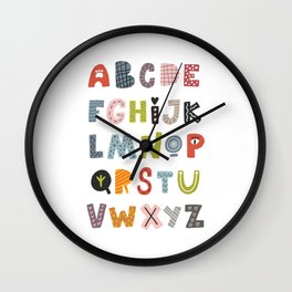 Decorative Alphabet Wall Clock