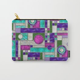 Stained Glass Window - Color Blocking - Pink Purple Blue Carry-All Pouch