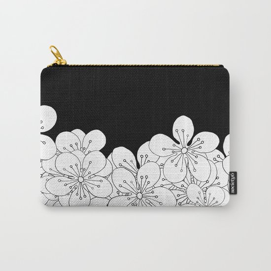 Cherry Blossom Boarder Carry-All Pouch