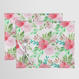 Flowers & Leaves Watercolor Pattern  Placemat