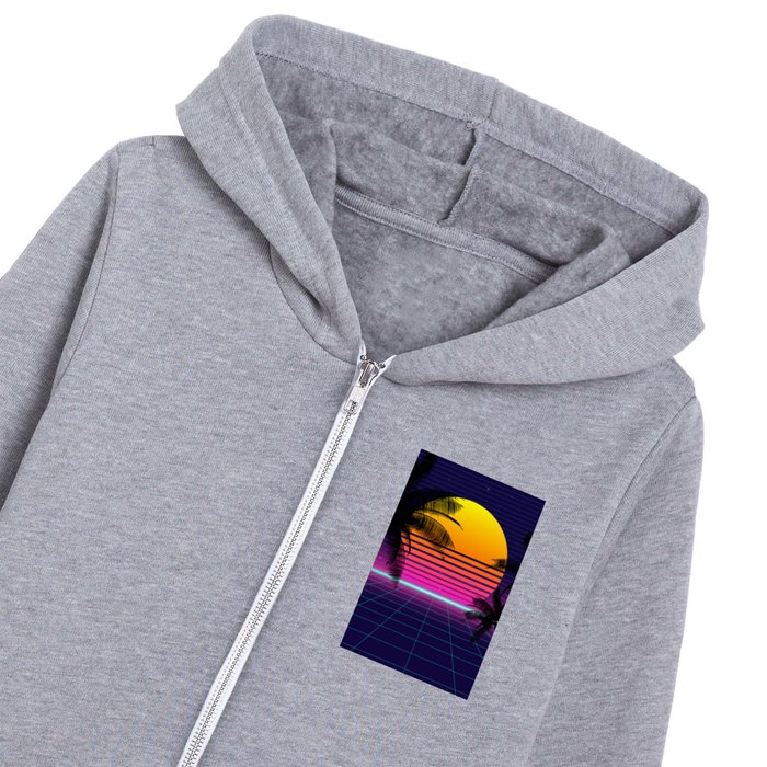 synthwave sunset classic Kids Zip Hoodie