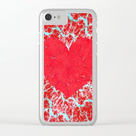 Frosty heart Clear iPhone Case