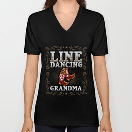 Line Dance Music Song Country Dancing Lessons V Neck T Shirt