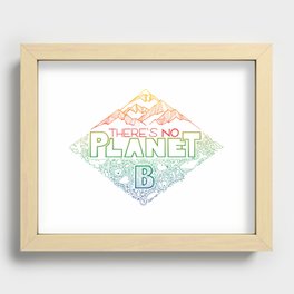 There is no planet B - colors Recessed Framed Print