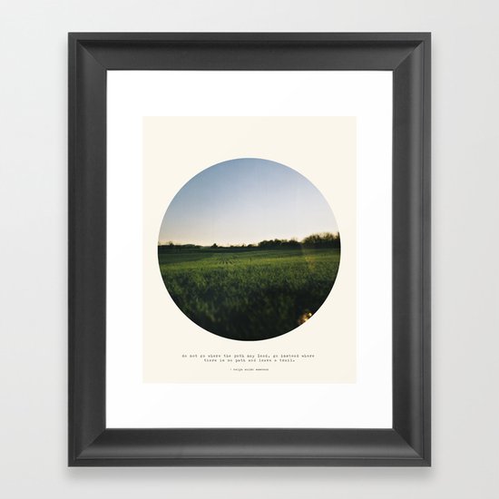 Go Instead Framed Art Print