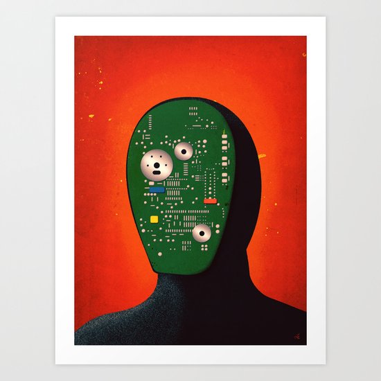 Robots Have Feelings Too Art Print