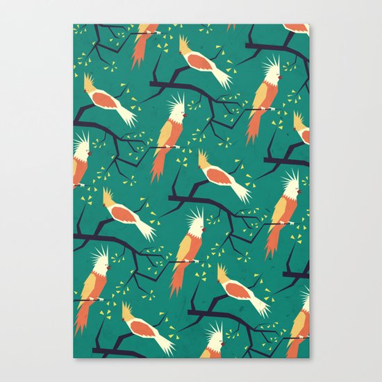 Jolly bird pattern Canvas Print