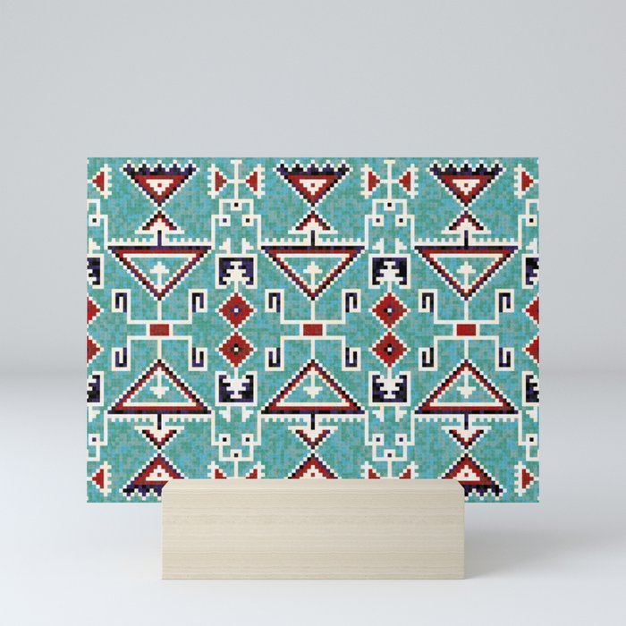 Native American Indians Navajo Pattern Mini Art Print