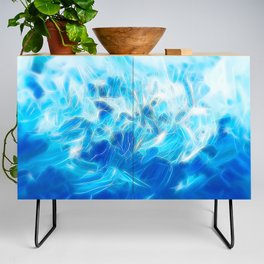 Bright Blue Abstraction Credenza