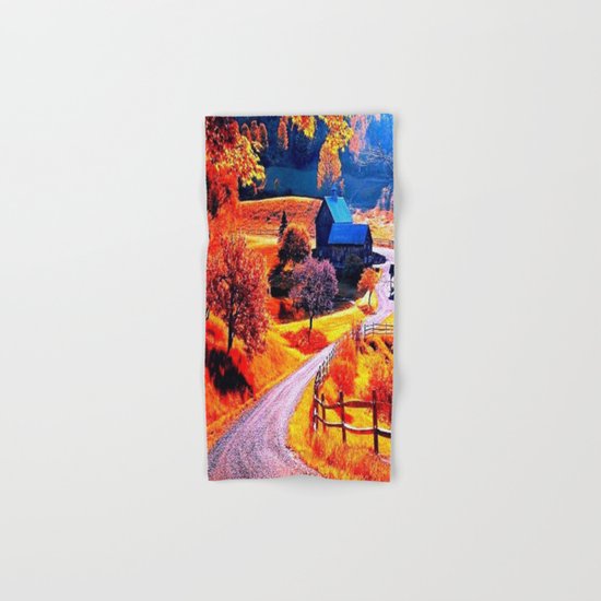 Farmhouse In Autumn Hand & Bath Towel