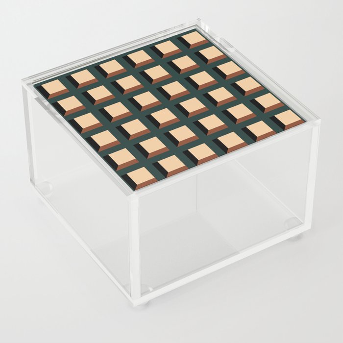 Minimalist 3D Pattern X Acrylic Box