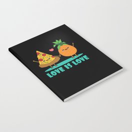 Love Cute Pride Pineapple Pizza Notebook