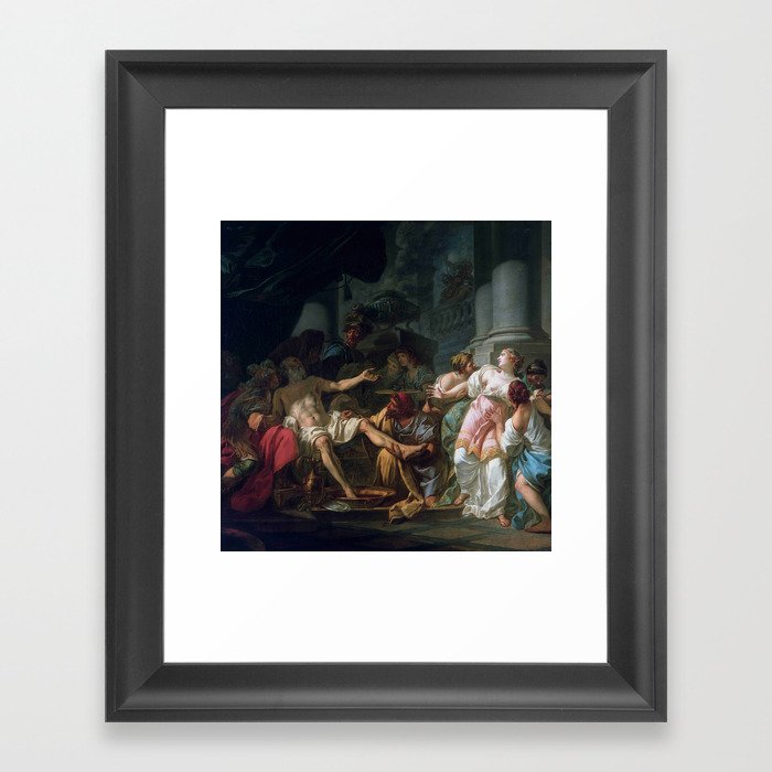 David, the death of Seneca  Framed Art Print