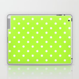 Lime Green & White Polka Dots Laptop Skin