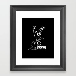 Bunny with guitar Framed Art Print