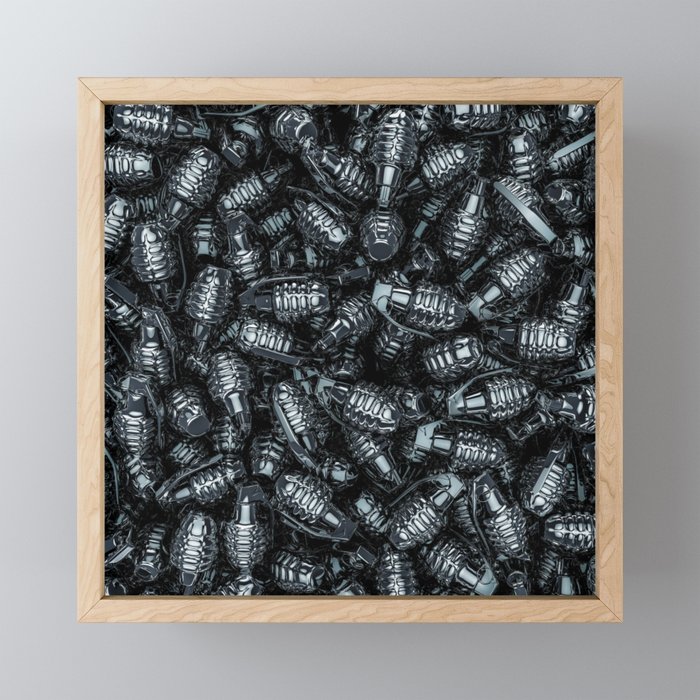 Grenades Framed Mini Art Print