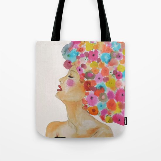 camelia in black Tote Bag