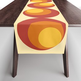 70s wallpaper circles Table Runner