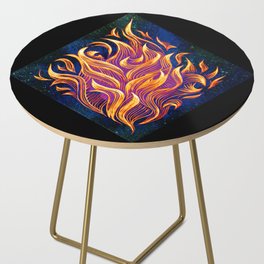 "Inflamed" (on Black) - By Brooke Duckart Side Table