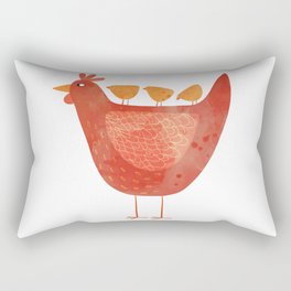 Hen and Chicks Rectangular Pillow