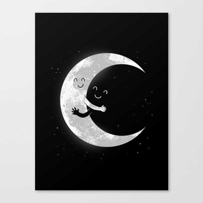 Moon Hug Canvas Print